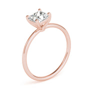 Elegant Solitaire Cut Princess Diamond Engagement Ring in 10K/14K gold and platinum with certified lab-grown or natural diamonds