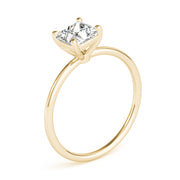 Elegant Solitaire Cut Princess Diamond Engagement Ring in 10K/14K gold and platinum with certified lab-grown or natural diamonds