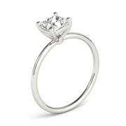 Elegant Solitaire Cut Princess Diamond Engagement Ring in 10K/14K gold and platinum with certified lab-grown or natural diamonds