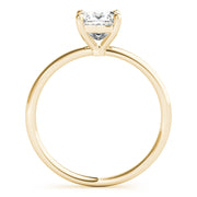 Elegant Solitaire Cut Princess Diamond Engagement Ring in 10K/14K gold and platinum with certified lab-grown or natural diamonds