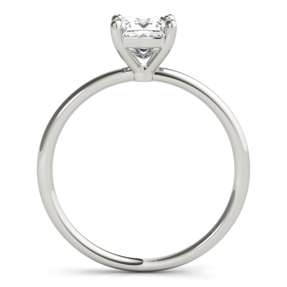 Elegant Solitaire Cut Princess Diamond Engagement Ring in 10K/14K gold and platinum with certified lab-grown or natural diamonds