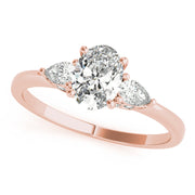 Vintage-Inspired Fashion Rings Shape Oval Diamond Engagement Ring in 10K/14K gold and platinum with certified lab-grown or natural diamonds