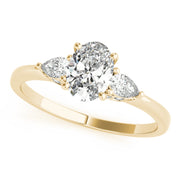 Vintage-Inspired Fashion Rings Shape Oval Diamond Engagement Ring in 10K/14K gold and platinum with certified lab-grown or natural diamonds