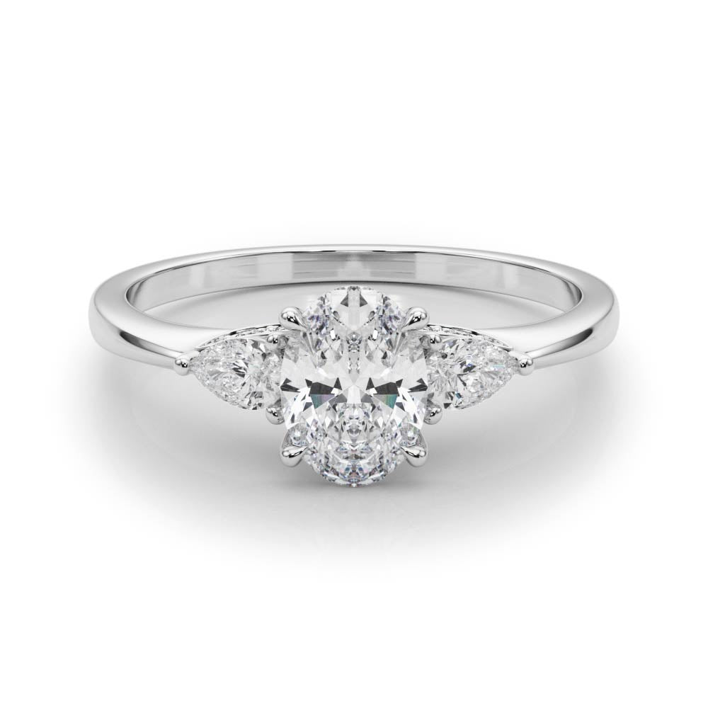 Vintage-Inspired Fashion Rings Shape Oval Diamond Engagement Ring in 10K/14K gold and platinum with certified lab-grown or natural diamonds