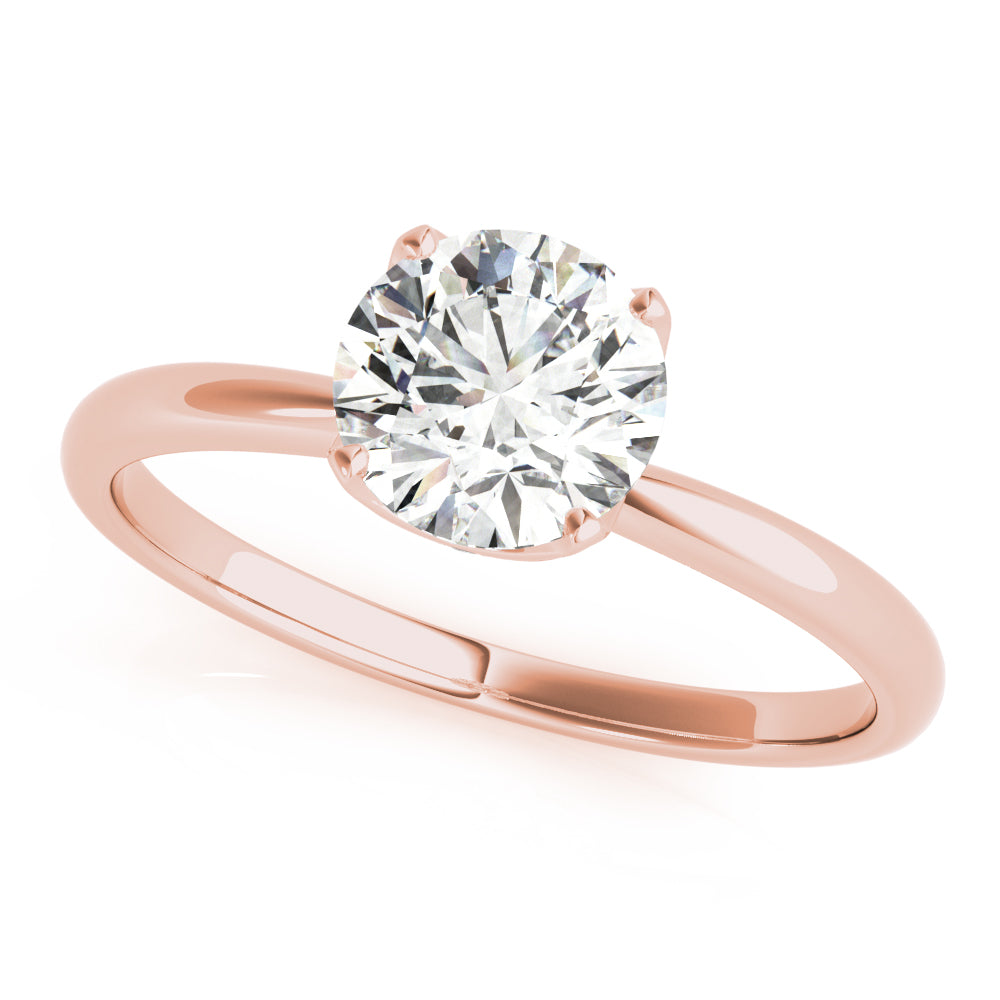 Heirloom Center Round Diamond Engagement Ring in 10K/14K gold and platinum with certified lab-grown or natural diamonds