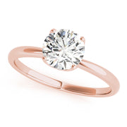 Heirloom Center Round Diamond Engagement Ring in 10K/14K gold and platinum with certified lab-grown or natural diamonds