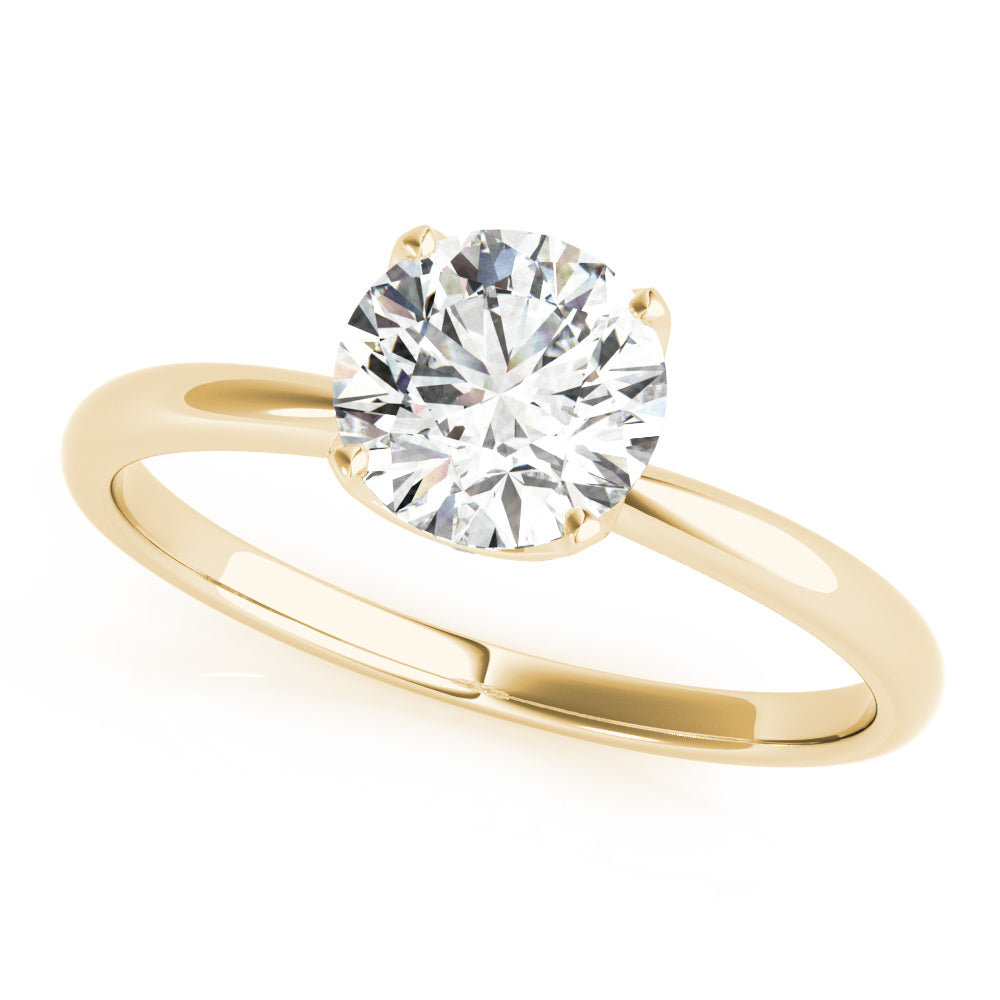 Heirloom Center Round Diamond Engagement Ring in 10K/14K gold and platinum with certified lab-grown or natural diamonds
