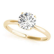 Heirloom Center Round Diamond Engagement Ring in 10K/14K gold and platinum with certified lab-grown or natural diamonds
