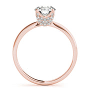 Heirloom Center Round Diamond Engagement Ring in 10K/14K gold and platinum with certified lab-grown or natural diamonds