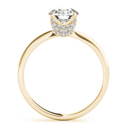 Heirloom Center Round Diamond Engagement Ring in 10K/14K gold and platinum with certified lab-grown or natural diamonds