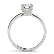 Heirloom Center Round Diamond Engagement Ring in 10K/14K gold and platinum with certified lab-grown or natural diamonds