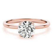 Heirloom Center Round Diamond Engagement Ring in 10K/14K gold and platinum with certified lab-grown or natural diamonds