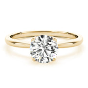 Heirloom Center Round Diamond Engagement Ring in 10K/14K gold and platinum with certified lab-grown or natural diamonds