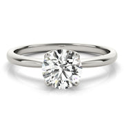 Heirloom Center Round Diamond Engagement Ring in 10K/14K gold and platinum with certified lab-grown or natural diamonds