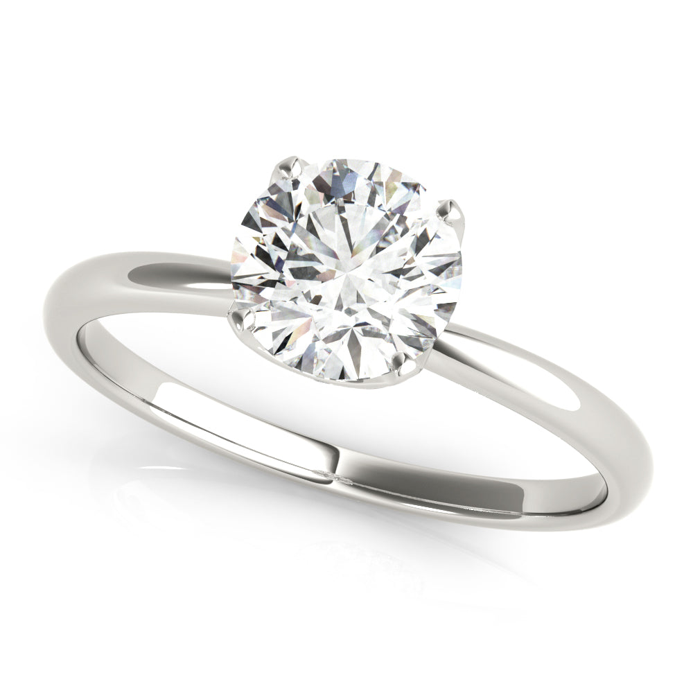 Heirloom Center Round Diamond Engagement Ring in 10K/14K gold and platinum with certified lab-grown or natural diamonds