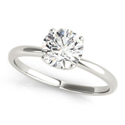 Heirloom Center Round Diamond Engagement Ring in 10K/14K gold and platinum with certified lab-grown or natural diamonds