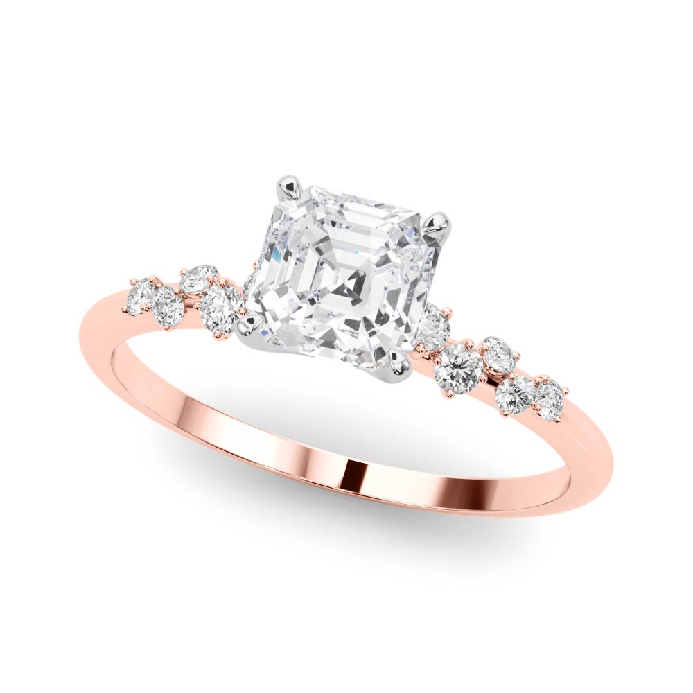 Regal Fashion Rings Oval Diamond Engagement Ring in 10K/14K gold and platinum with certified lab-grown or natural diamonds