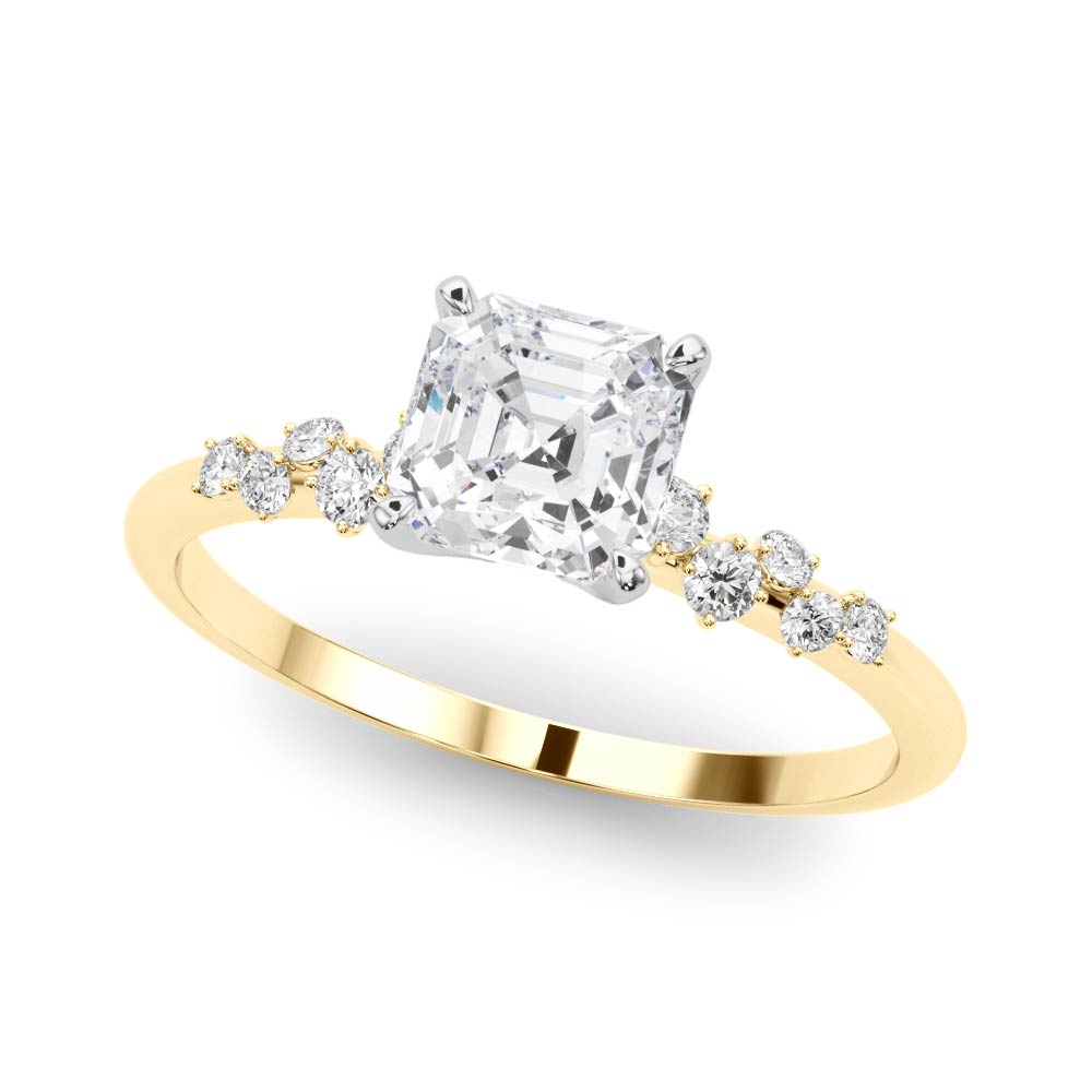 Regal Fashion Rings Oval Diamond Engagement Ring in 10K/14K gold and platinum with certified lab-grown or natural diamonds
