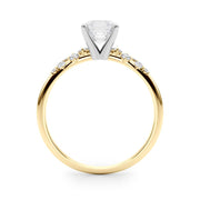 Regal Fashion Rings Oval Diamond Engagement Ring in 10K/14K gold and platinum with certified lab-grown or natural diamonds