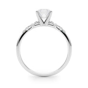 Regal Fashion Rings Oval Diamond Engagement Ring in 10K/14K gold and platinum with certified lab-grown or natural diamonds