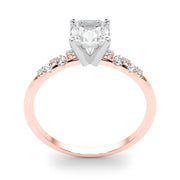 Regal Fashion Rings Oval Diamond Engagement Ring in 10K/14K gold and platinum with certified lab-grown or natural diamonds