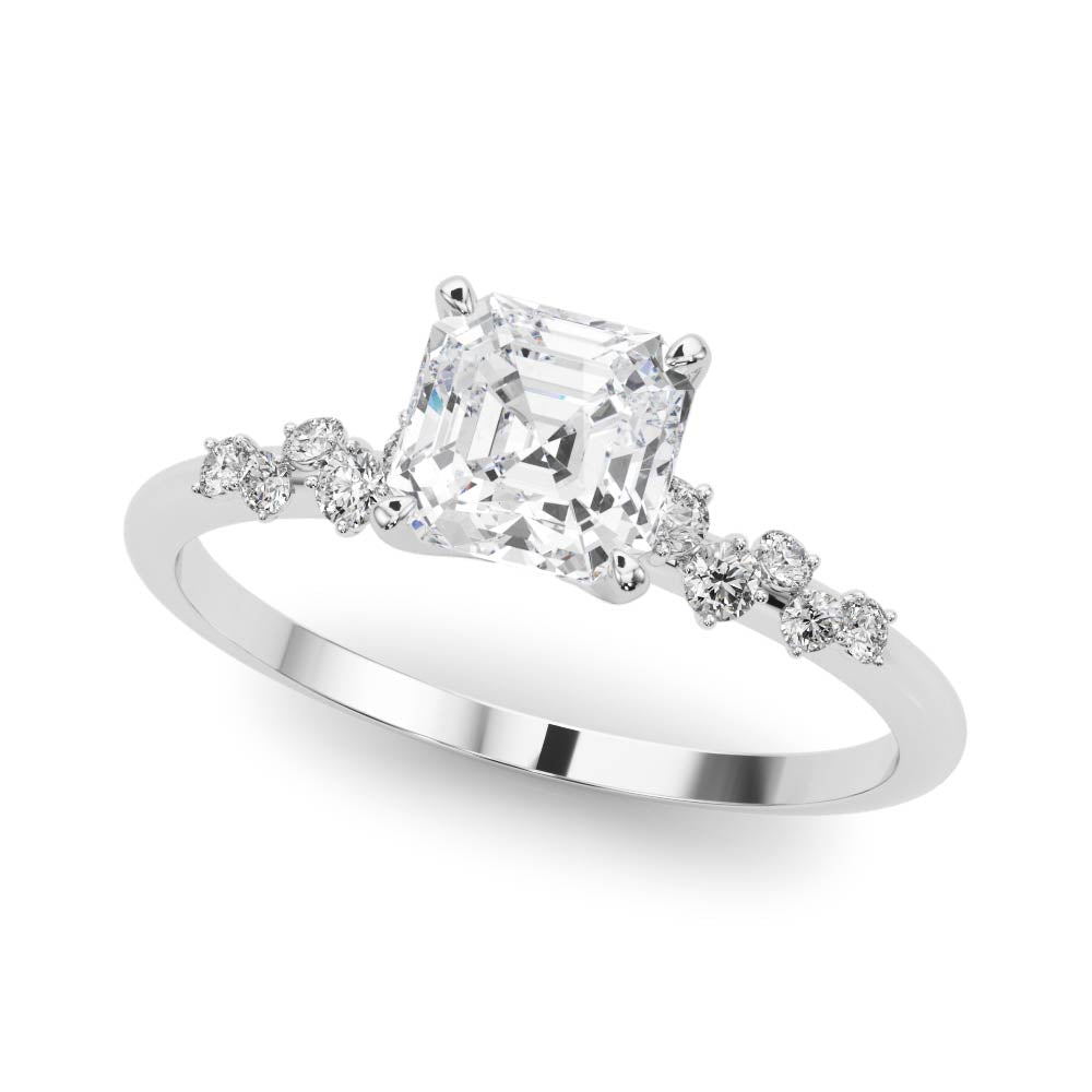 Regal Fashion Rings Oval Diamond Engagement Ring in 10K/14K gold and platinum with certified lab-grown or natural diamonds