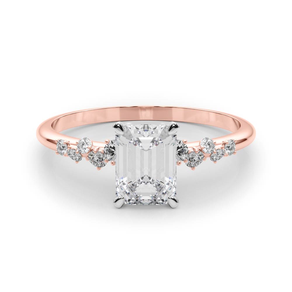 Regal Fashion Rings Oval Diamond Engagement Ring in 10K/14K gold and platinum with certified lab-grown or natural diamonds