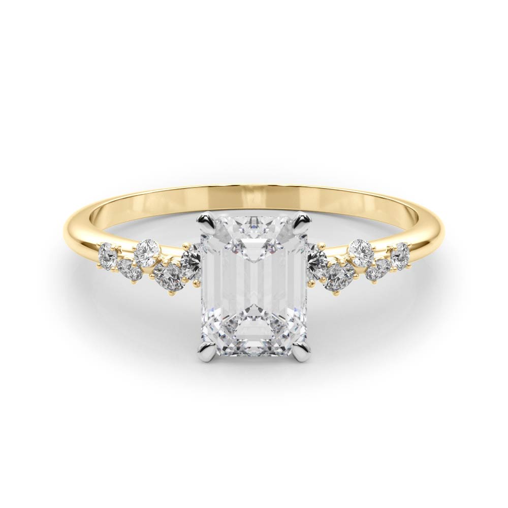 Regal Fashion Rings Oval Diamond Engagement Ring in 10K/14K gold and platinum with certified lab-grown or natural diamonds