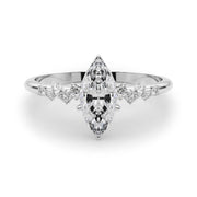 Regal Fashion Rings Oval Diamond Engagement Ring in 10K/14K gold and platinum with certified lab-grown or natural diamonds