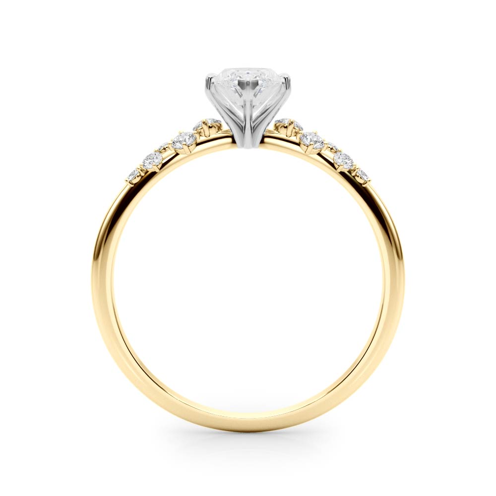 Regal Fashion Rings Oval Diamond Engagement Ring in 10K/14K gold and platinum with certified lab-grown or natural diamonds