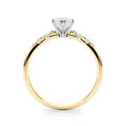 Regal Fashion Rings Oval Diamond Engagement Ring in 10K/14K gold and platinum with certified lab-grown or natural diamonds