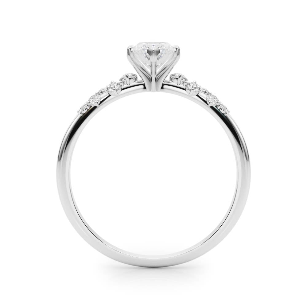 Regal Fashion Rings Oval Diamond Engagement Ring in 10K/14K gold and platinum with certified lab-grown or natural diamonds