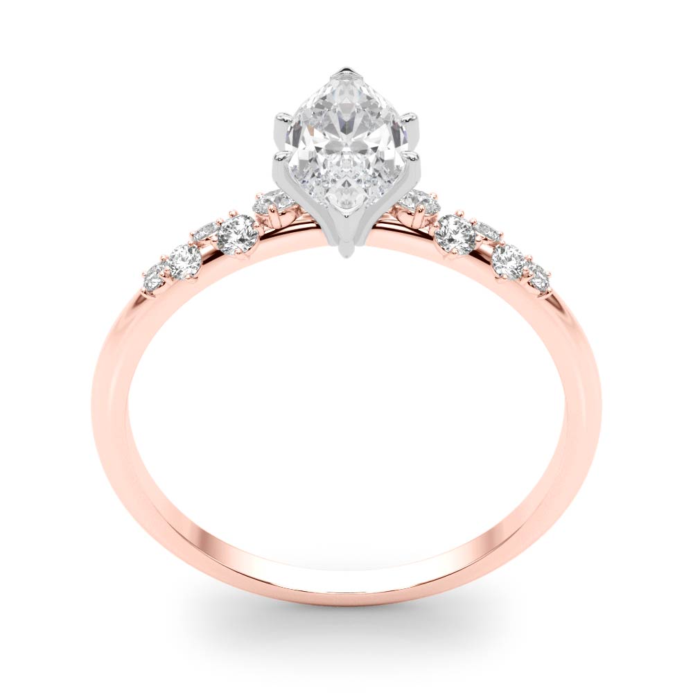 Regal Fashion Rings Oval Diamond Engagement Ring in 10K/14K gold and platinum with certified lab-grown or natural diamonds