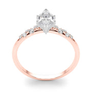Regal Fashion Rings Oval Diamond Engagement Ring in 10K/14K gold and platinum with certified lab-grown or natural diamonds