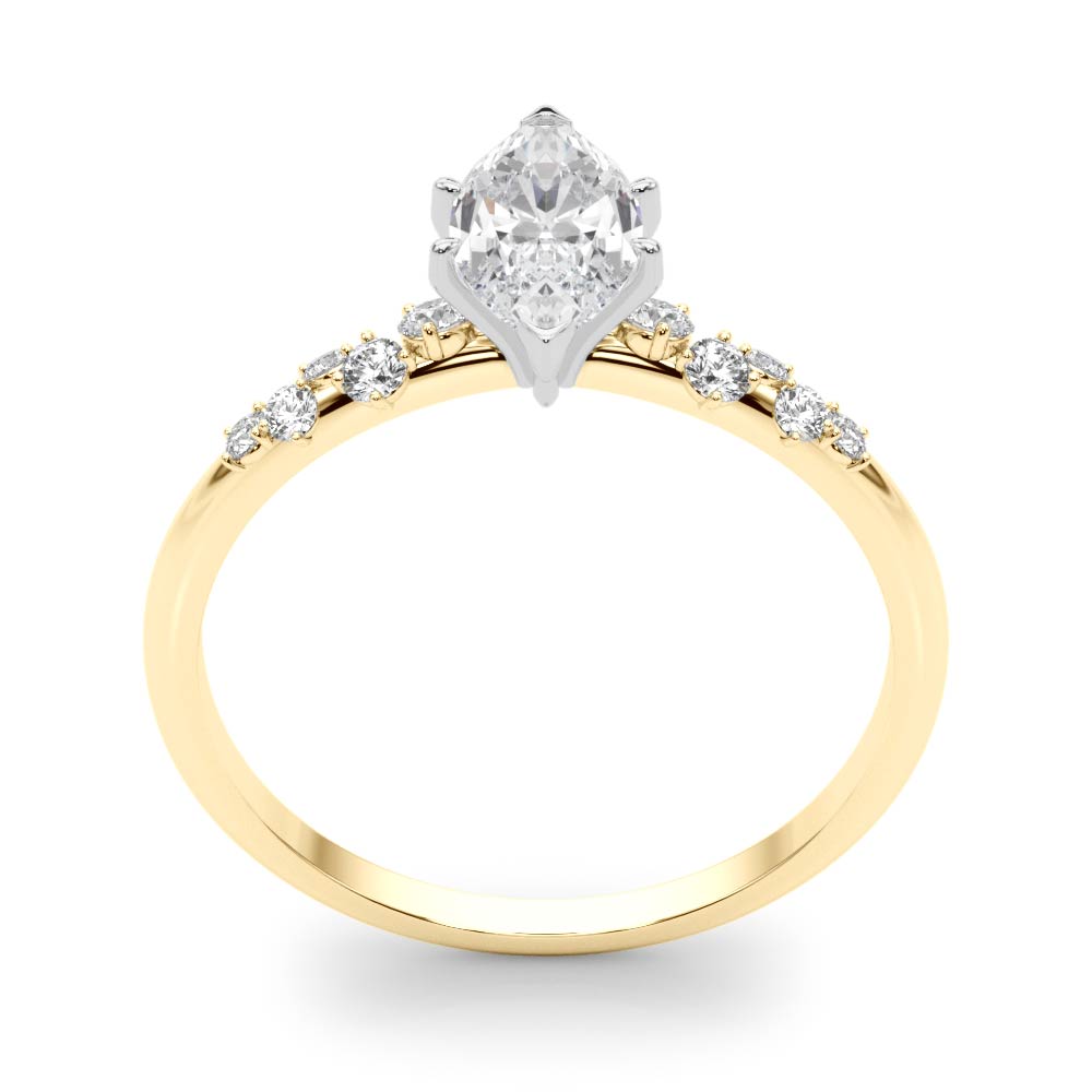Regal Fashion Rings Oval Diamond Engagement Ring in 10K/14K gold and platinum with certified lab-grown or natural diamonds