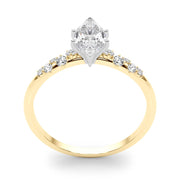 Regal Fashion Rings Oval Diamond Engagement Ring in 10K/14K gold and platinum with certified lab-grown or natural diamonds