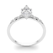 Regal Fashion Rings Oval Diamond Engagement Ring in 10K/14K gold and platinum with certified lab-grown or natural diamonds