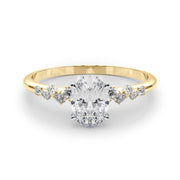 Regal Fashion Rings Oval Diamond Engagement Ring in 10K/14K gold and platinum with certified lab-grown or natural diamonds