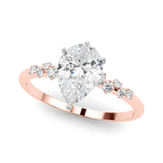 Regal Fashion Rings Oval Diamond Engagement Ring in 10K/14K gold and platinum with certified lab-grown or natural diamonds