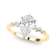 Regal Fashion Rings Oval Diamond Engagement Ring in 10K/14K gold and platinum with certified lab-grown or natural diamonds