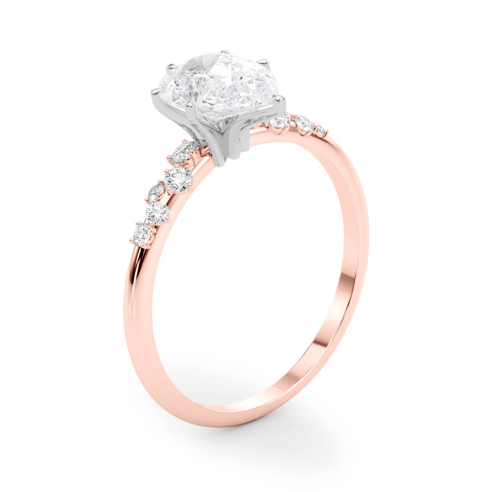 Regal Fashion Rings Oval Diamond Engagement Ring in 10K/14K gold and platinum with certified lab-grown or natural diamonds