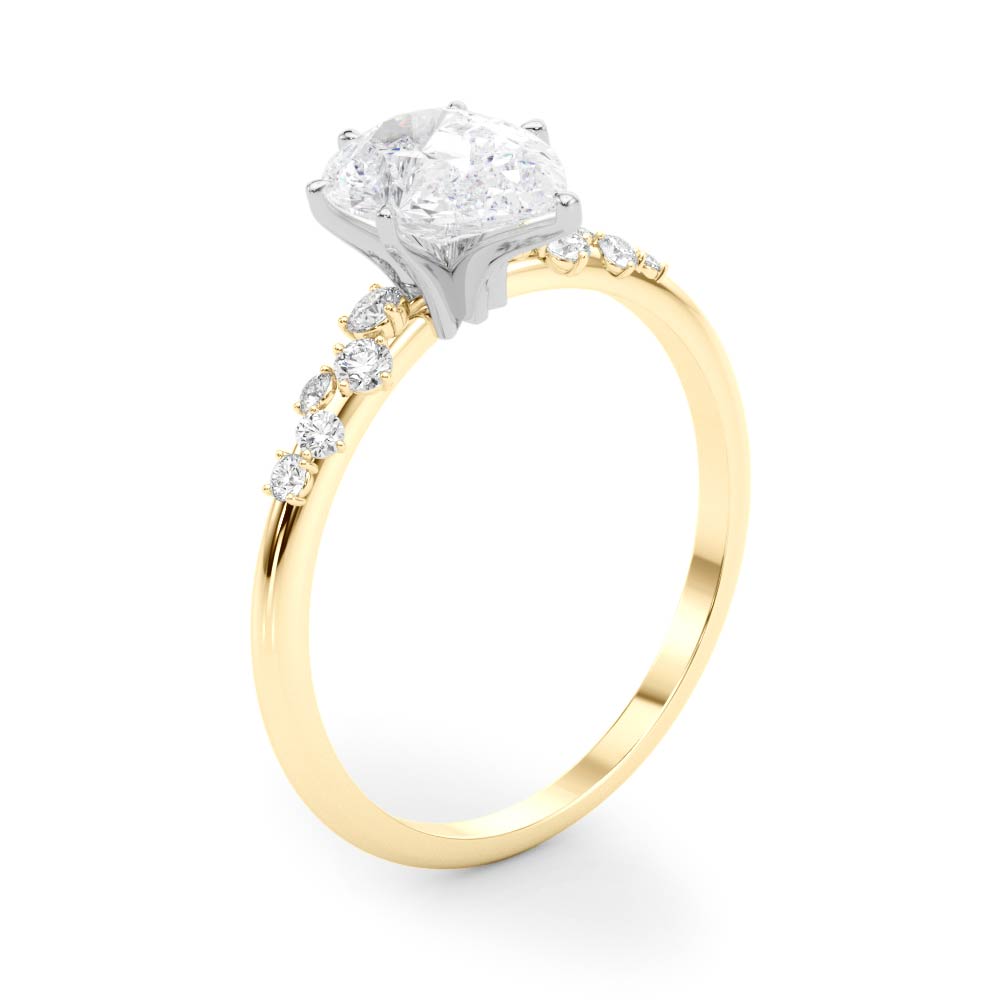 Regal Fashion Rings Oval Diamond Engagement Ring in 10K/14K gold and platinum with certified lab-grown or natural diamonds