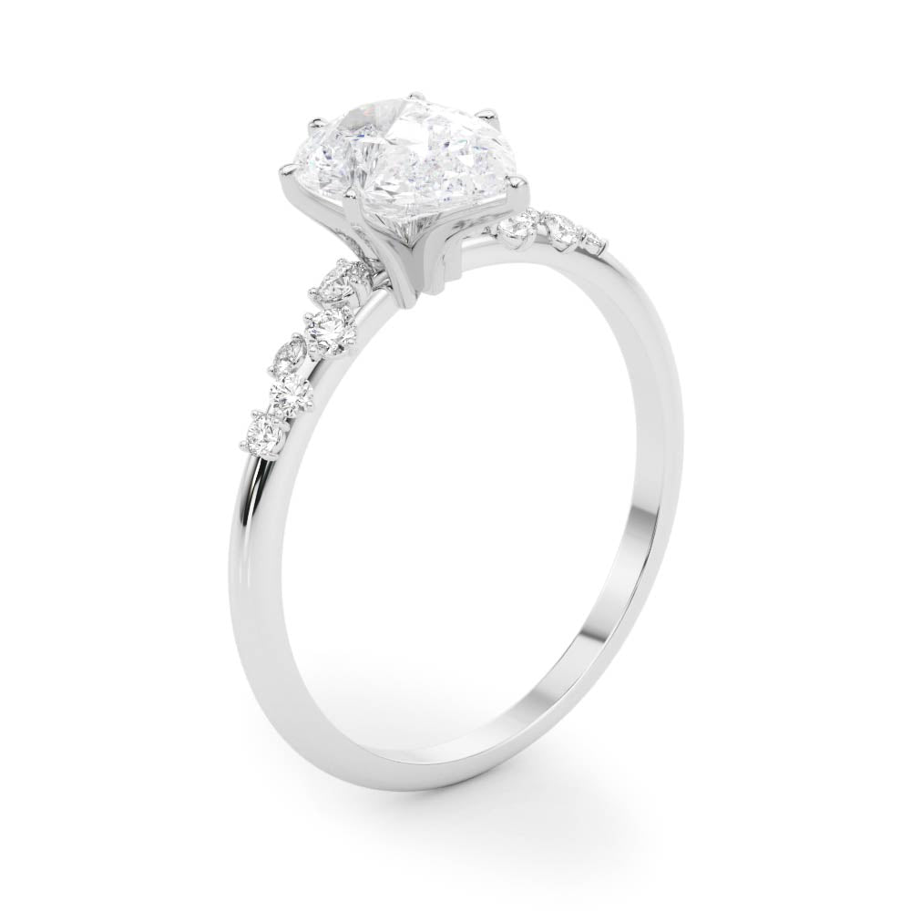 Regal Fashion Rings Oval Diamond Engagement Ring in 10K/14K gold and platinum with certified lab-grown or natural diamonds