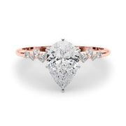 Regal Fashion Rings Oval Diamond Engagement Ring in 10K/14K gold and platinum with certified lab-grown or natural diamonds