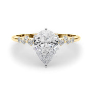 Regal Fashion Rings Oval Diamond Engagement Ring in 10K/14K gold and platinum with certified lab-grown or natural diamonds