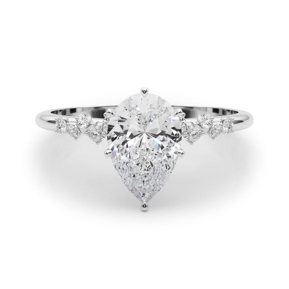 Regal Fashion Rings Oval Diamond Engagement Ring in 10K/14K gold and platinum with certified lab-grown or natural diamonds