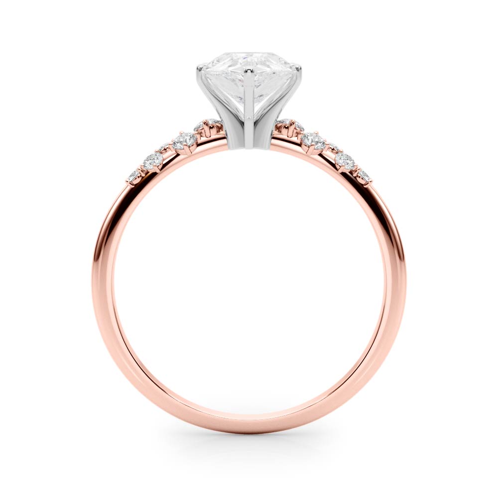 Regal Fashion Rings Oval Diamond Engagement Ring in 10K/14K gold and platinum with certified lab-grown or natural diamonds