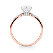 Regal Fashion Rings Oval Diamond Engagement Ring in 10K/14K gold and platinum with certified lab-grown or natural diamonds