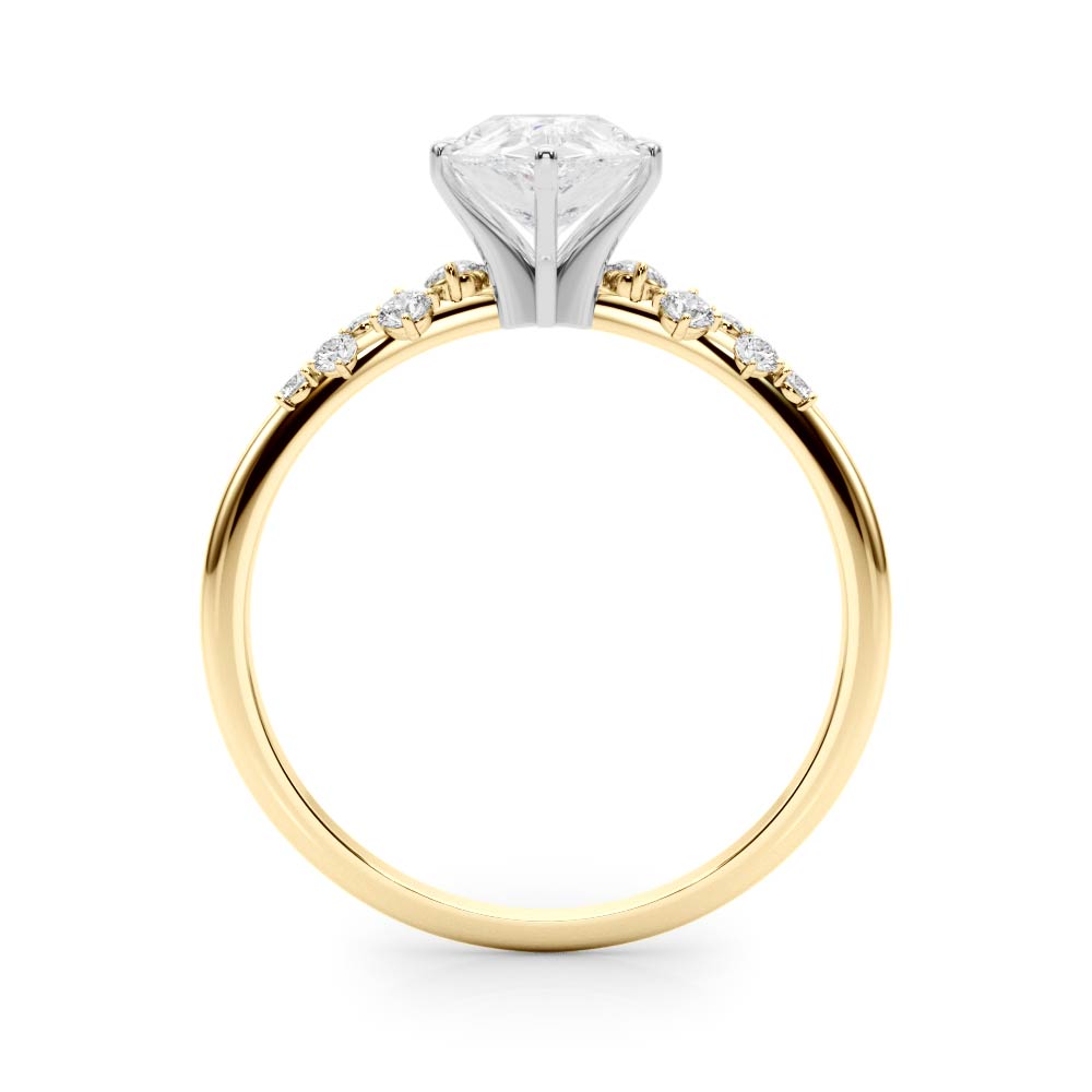 Regal Fashion Rings Oval Diamond Engagement Ring in 10K/14K gold and platinum with certified lab-grown or natural diamonds
