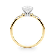 Regal Fashion Rings Oval Diamond Engagement Ring in 10K/14K gold and platinum with certified lab-grown or natural diamonds